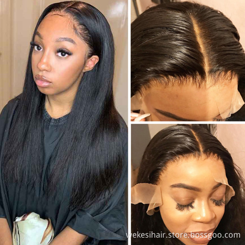 100% Brazilian Virgin Human Hair Transparent Swiss Lace Wig HD Body Wave Curly Lace Front wigs for Black Women